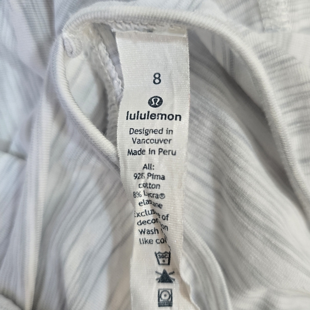 Lululemon Heathered Gray Long Sleeve Athletic Top Size 8 - Picture 2 of 7
